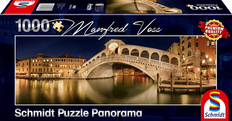 Schmidt Spiele - Puzzle - Panorama - Rialto Bridge, Venice - Manfred Voss (1000-Piece Puzzle) - Limolin 