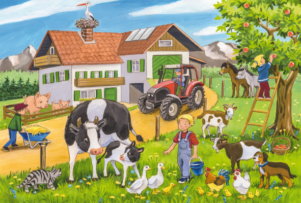 Schmidt Spiele - Puzzle - Pz 3X24 - At The Farm - Limolin 