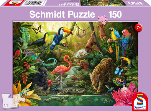 Schmidt Spiele - Puzzle - Pz150 - Inhabitants of The Jungle - Limolin 