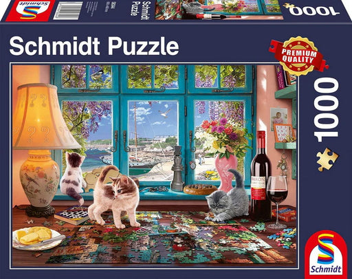 Schmidt Spiele - Puzzle - Table With Puzzle (1000-Piece Puzzle) - Limolin 