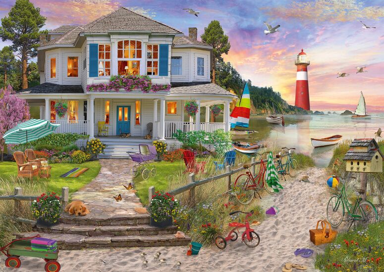 Schmidt Spiele - Puzzle - The Beach House (1000-Piece Puzzle) - Limolin 