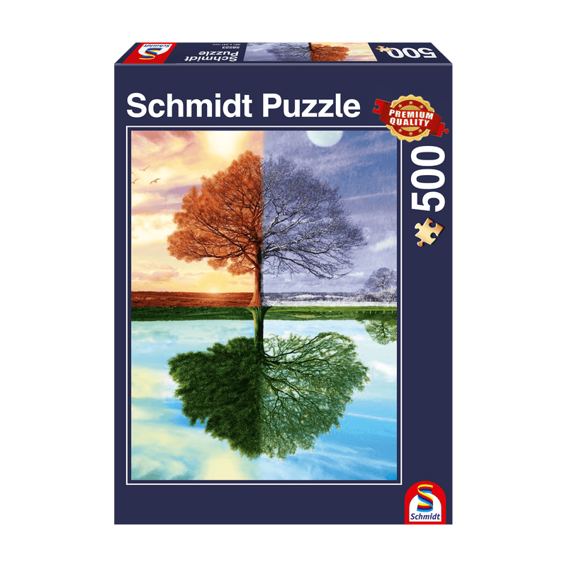 Schmidt Spiele - Puzzle - The Tree of The 4 Seasons (500-Piece Puzzle) - Limolin 