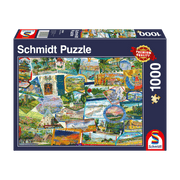 Schmidt Spiele - Puzzle - Travel Stickers (1000-Piece Puzzle) - Limolin 
