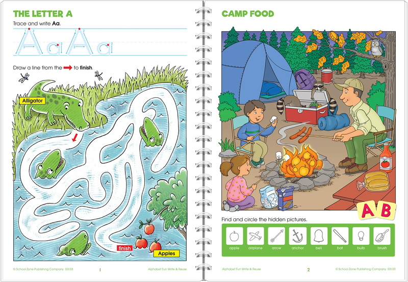 School Zone - Alphabet Fun Write & Re-Use - Limolin 