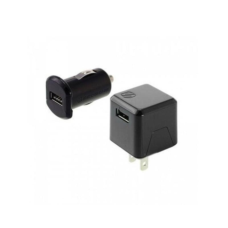 Scosche - Wall & Car Charger Combo Kit Revive 24 Amp Kitincludes 1 Wall Charger & 1 Car Charger Black 1 Port Each - Limolin 