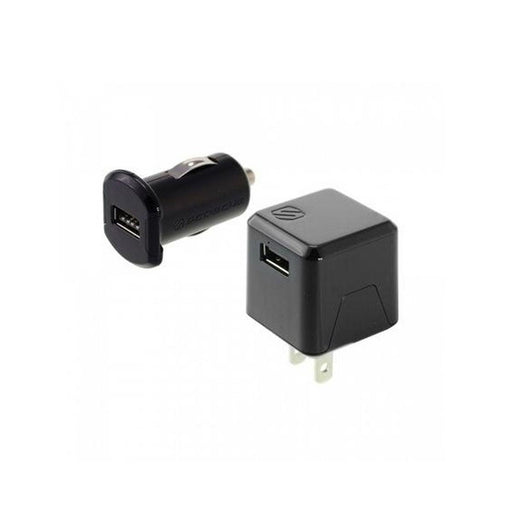 Scosche - Wall & Car Charger Combo Kit Revive 24 Amp Kitincludes 1 Wall Charger & 1 Car Charger Black 1 Port Each - Limolin 
