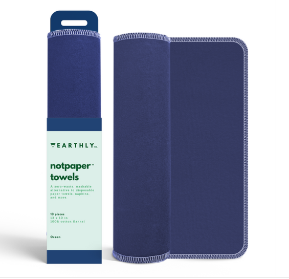 EARTHLY CO - Reusable Paper Towel 10/PK Ocean