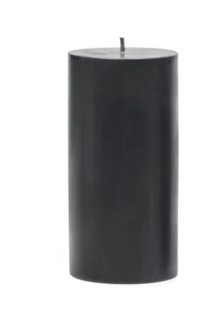 British Colour Standard - Solid Pillar Candle H15 cm Jet Black