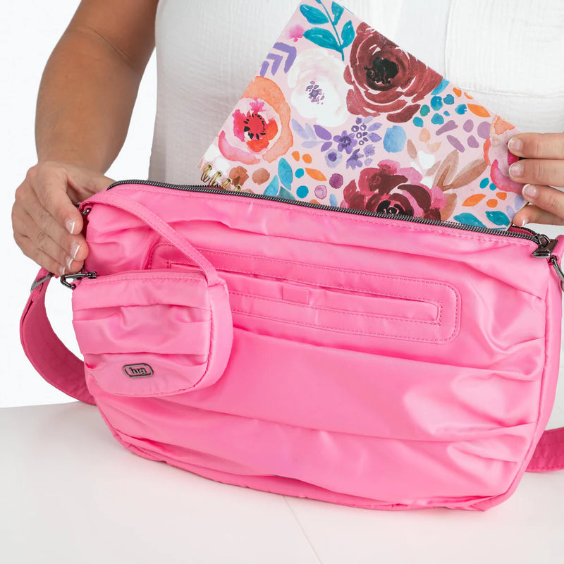 LUG - Scuffle Pleated Crossbody Bag with Disco Pouch