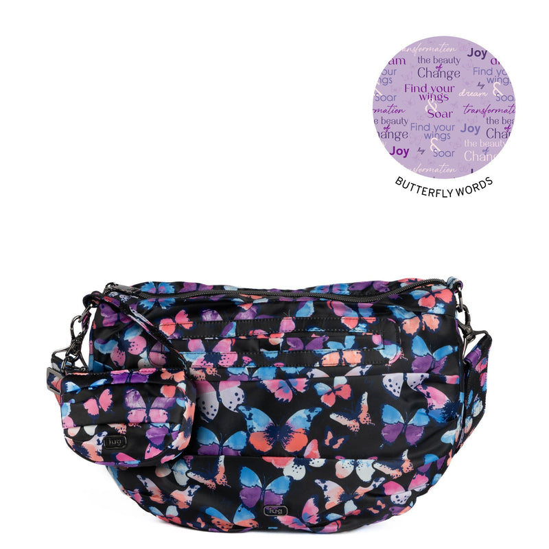 LUG - Scuffle Pleated Crossbody Bag with Disco Pouch
