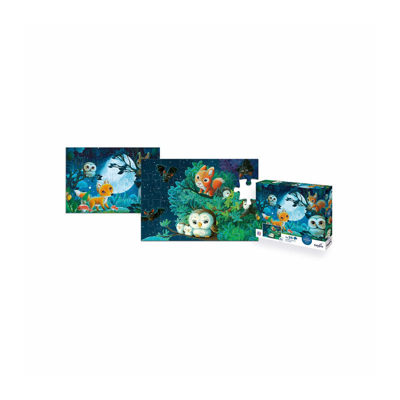Sentosphere - 2X24-Piece Children Puzzles (Moonlight) - Limolin 