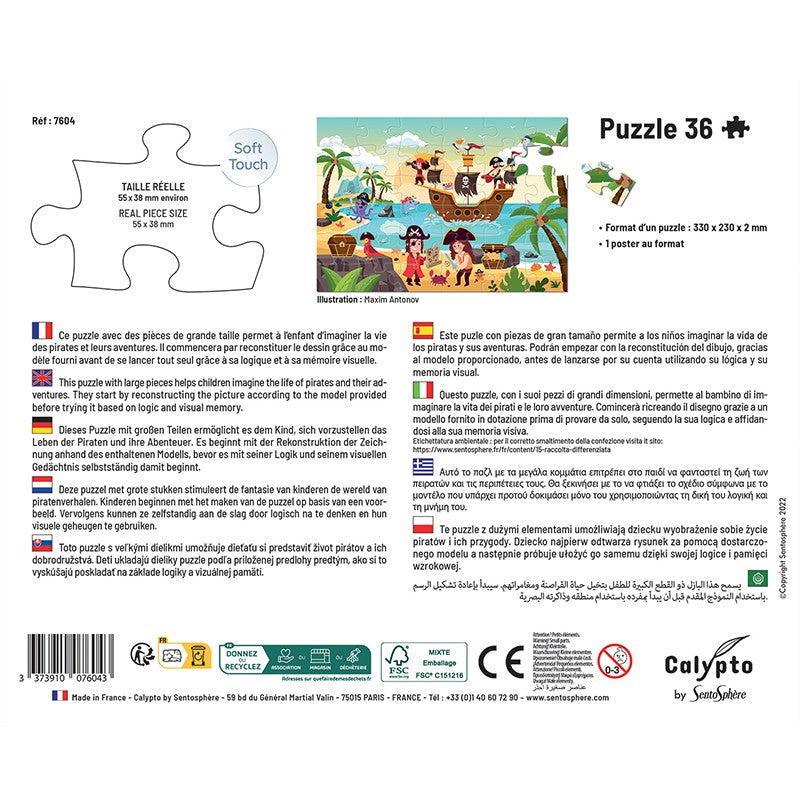 Sentosphere - Puzzles children 36 pieces 330X230mm Pirates - Limolin 
