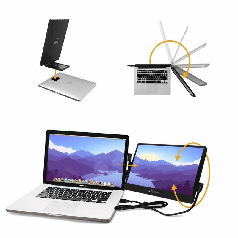 SideTrak - Laptop Monitor 12.5in Swivel Portable Monitor - Black - Limolin 