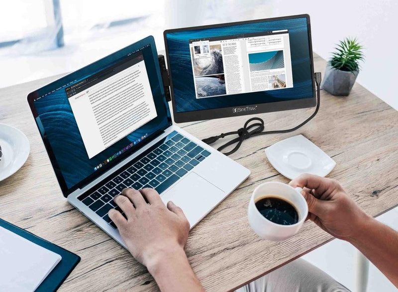 SideTrak - Laptop Monitor 12.5in Swivel Portable Monitor - Black - Limolin 