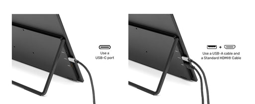 SideTrak - Laptop Monitor 15.6in Solo Book Stacked Dual Portable Monitor Hinge Design Auto Rotate 360 Degrees with Neoprene Sleeve PC/MAC/Chrome/Console Gaming BIL - Black - Limolin 