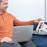 SideTrak - Swivel Metal Plates (2 Pack) for Attachment on Laptops Compatible with 12.5 & 14in Portable Monitors - Black - Limolin 