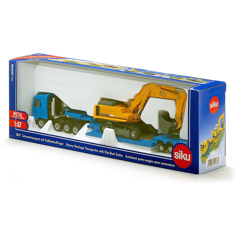 Siku - Heavy Haulage Transporter With Flat-Bed Trailer - Limolin 