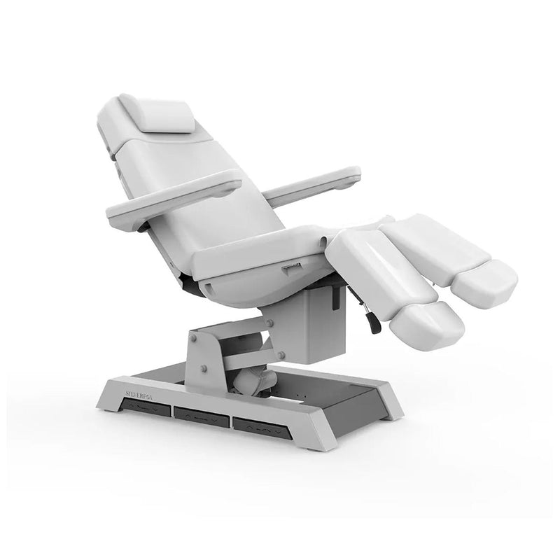 Silver - Electric Podiatry Chair With 3 Motors (White) - Limolin 