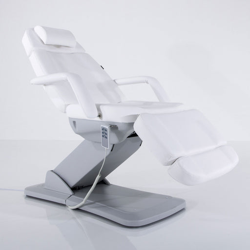 Silver - White Electrical Facial Bed 3 Section With Arms - Limolin 