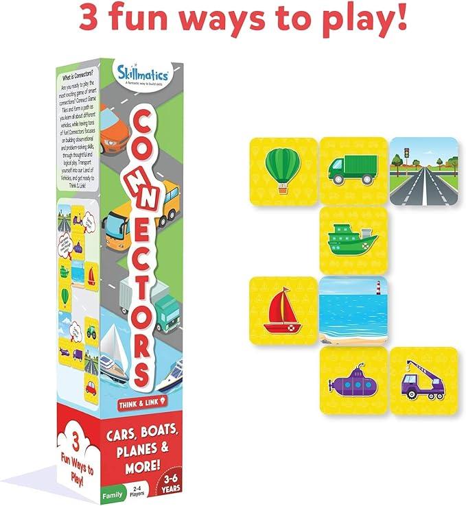 Skillmatics - Connectors - Cars, Boats, Planes & More - Limolin 