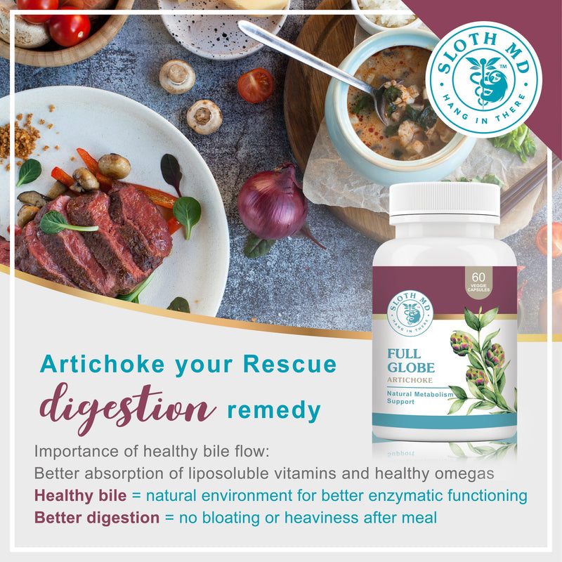 Sloth MD - Full Globe Artichoke 60Vcaps - Limolin 