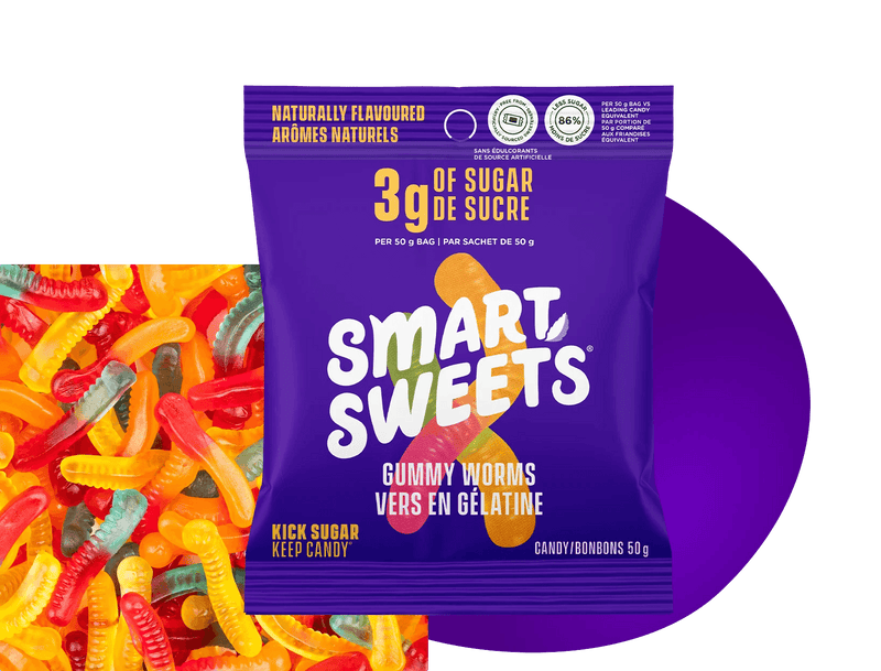 Smart Sweets - SmartSweets Gummy Worms 50g - Limolin 