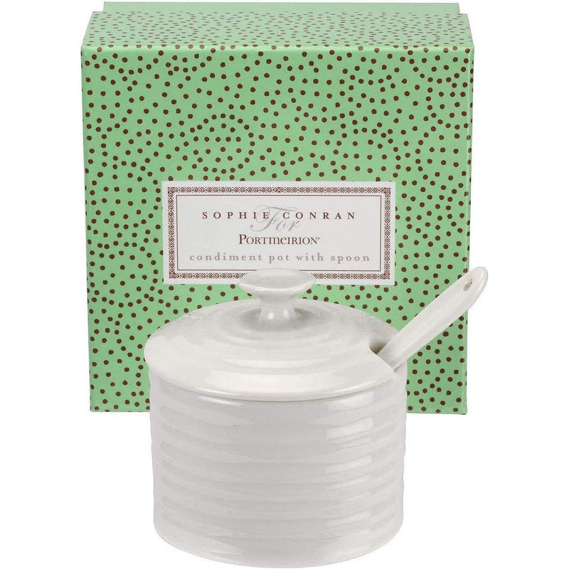 Sophie Conran - White - Condiment Pot With Spoon - Limolin 