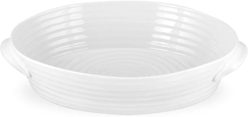Sophie Conran - White - Handled Oval Roasting Dish (Medium) | 11 in - Limolin 