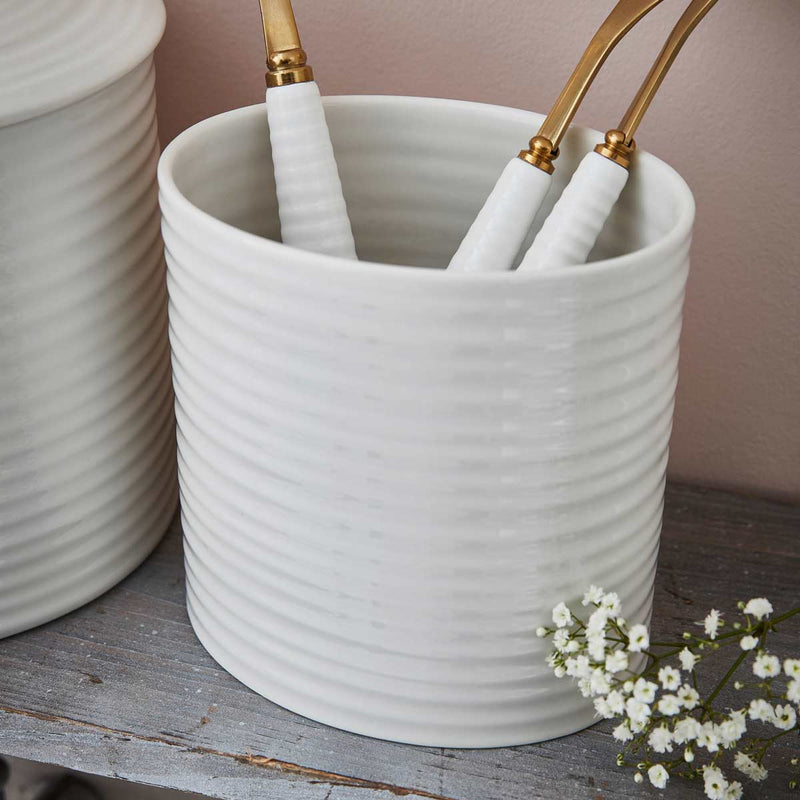 Sophie Conran - White - Large Oval Utensil Jar - Limolin 
