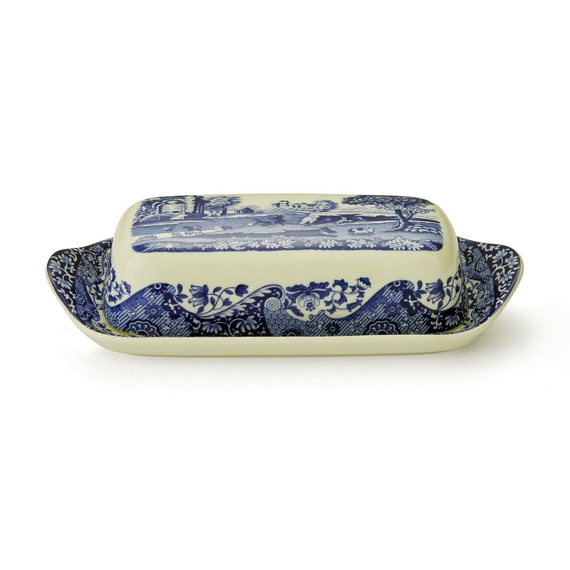 Spode - Blue Italian - Butter Dish - Limolin 
