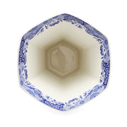 Spode - Blue Italian - Hexagonal Vase | 10.5 In - Limolin 