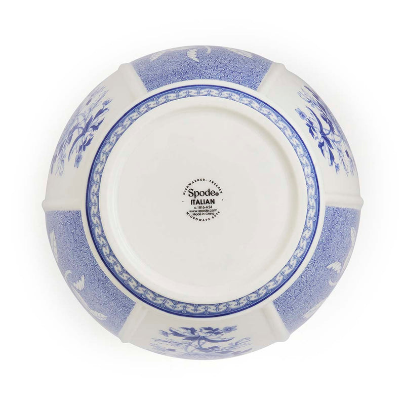 Spode - Blue Italian - Panel Vase 10 British Flowers - Limolin 