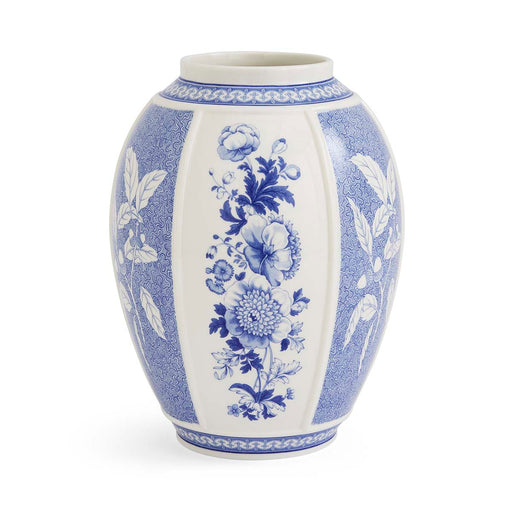 Spode - Blue Italian - Panel Vase 10 British Flowers - Limolin 