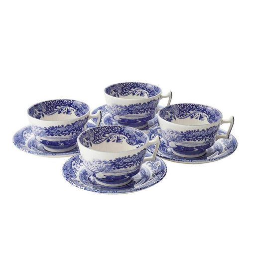 Spode - Blue Italian - Tea Cup & Saucer | 7 Oz - Limolin 