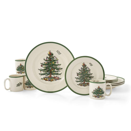 Spode - Christmas Tree - 12 Piece Set - Dinner, Salad, Mug - Limolin 