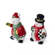 Spode - Christmas Tree - 2Pc Figural Black & White Salt& Pepper Shaker - Limolin 