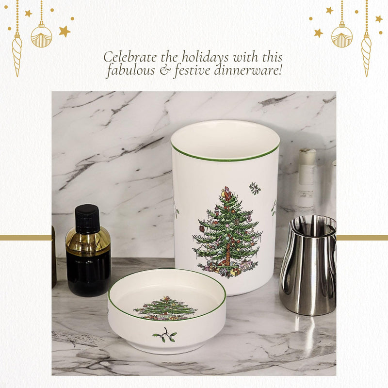 Spode - Christmas Tree - 2Pc Wine Chiller & Coaster Set - Limolin 