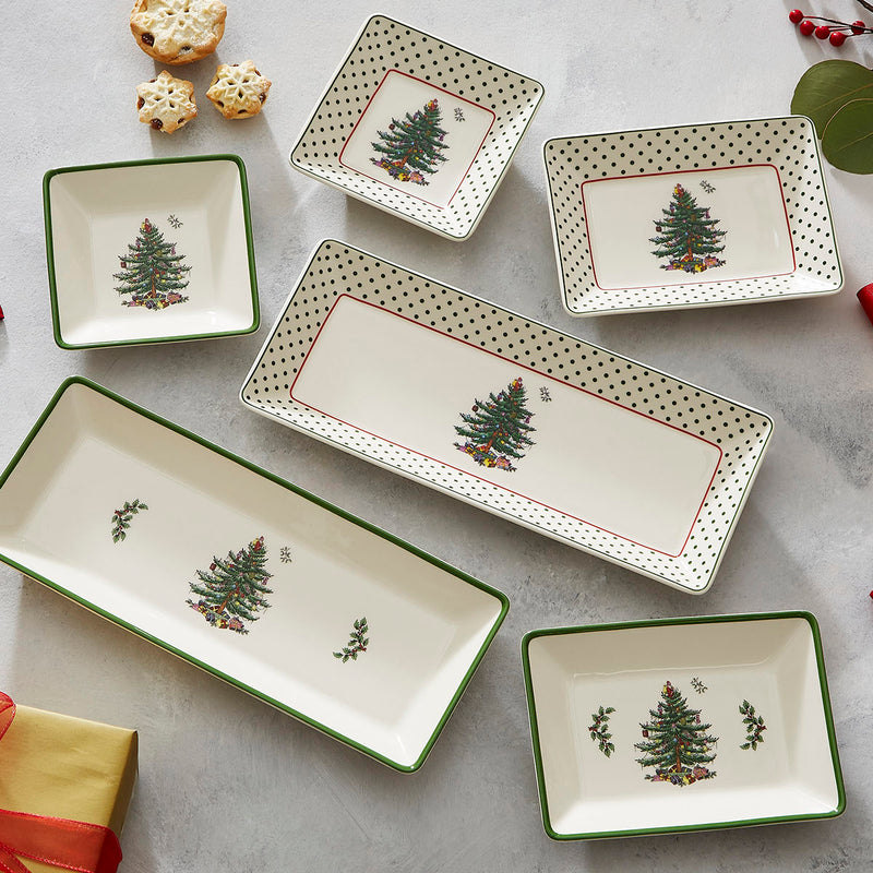Spode - Christmas Tree - 3Pc Nesting Trays Polka Dot - Limolin 