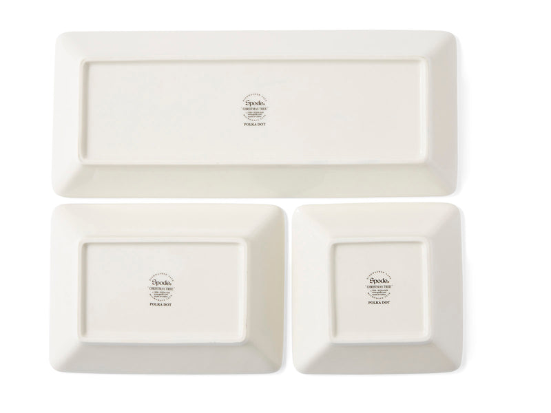 Spode - Christmas Tree - 3Pc Nesting Trays Polka Dot - Limolin 