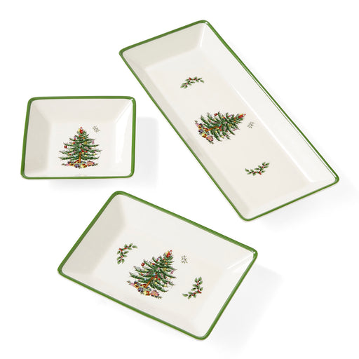Spode - Christmas Tree - 3Pc Nesting Trays Traditional - Limolin 