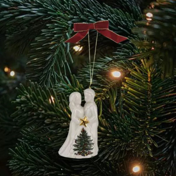 Spode - Christmas Tree - Bride And Groom Ornament - Limolin 