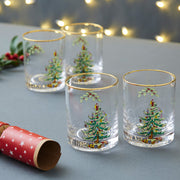 Spode - Christmas Tree - Double Old Fashioned Glasses | 14Oz (Set of 4) - Limolin 