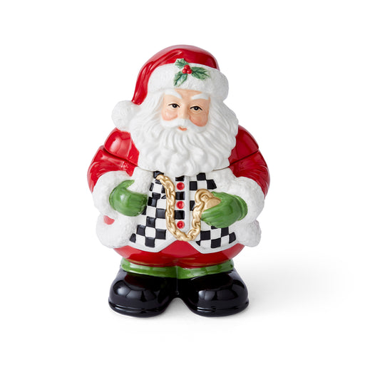 Spode - Christmas Tree - Figural Black & White Santa Candy Jar - Limolin 