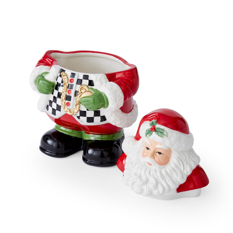Spode - Black & White Figural - Santa Candy Jar - Limolin 