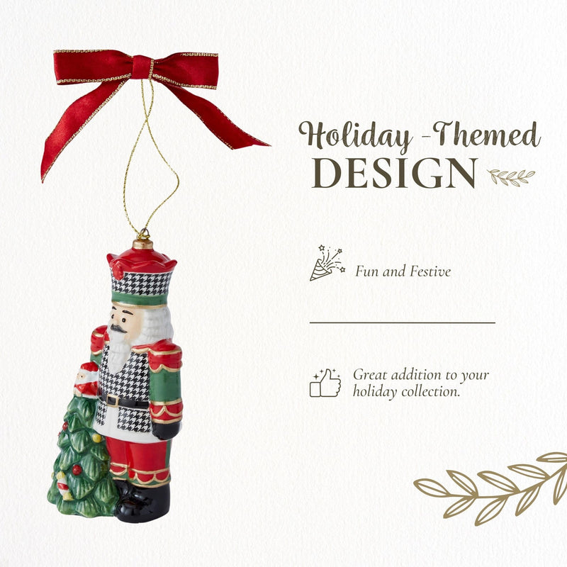 Spode - Christmas Tree - Houndstooth Nutcracker Ornament - Limolin 