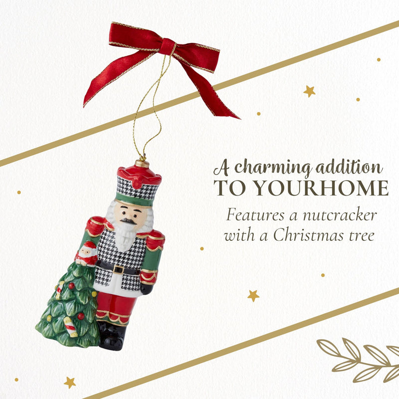 Spode - Christmas Tree - Houndstooth Nutcracker Ornament - Limolin 