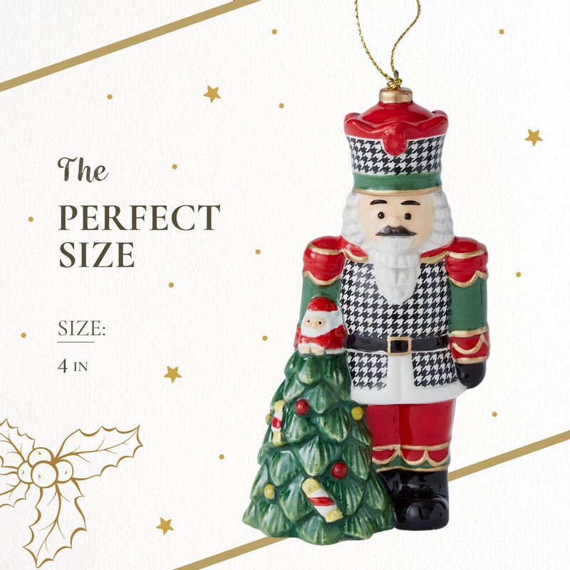 Spode - Christmas Tree - Houndstooth Nutcracker Ornament - Limolin 