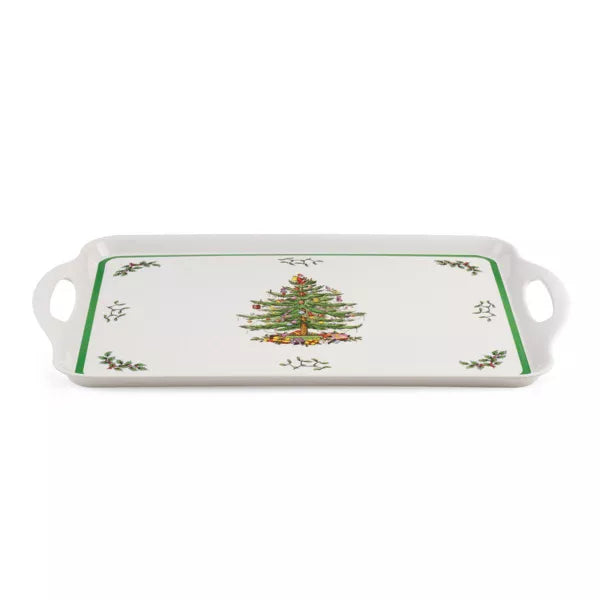 Spode - Christmas Tree - Large Melamine Handled Tray - Limolin 
