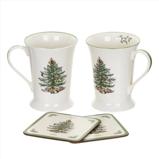 Spode - Christmas Tree - Mug And Coaster Set - Limolin 