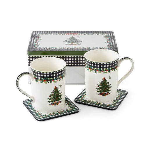 Spode - Christmas Tree - Mug, Tin & Coaster 2024 5Pc Set - Limolin 